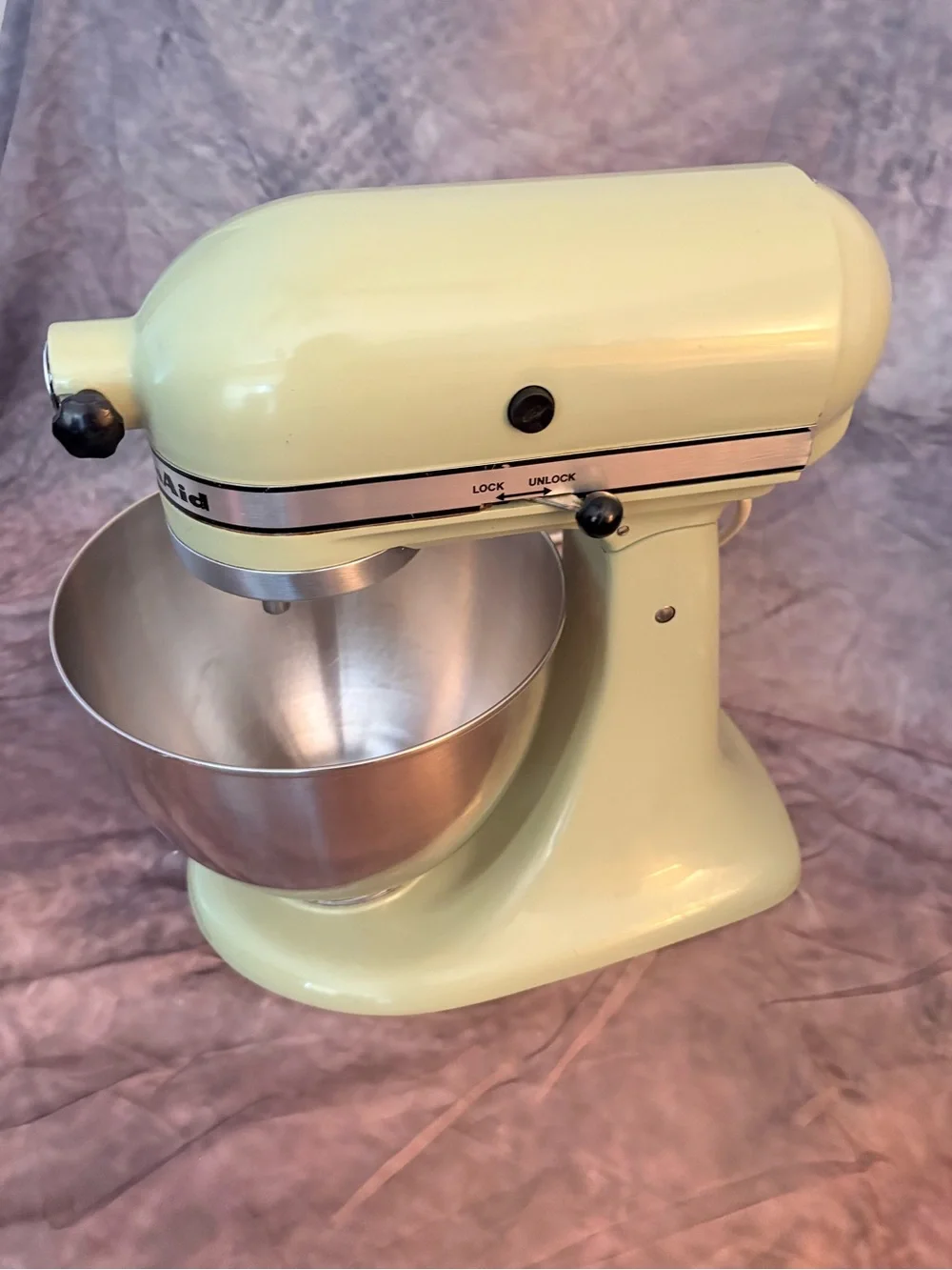 Vintage KitchenAid K45 Tilt Head Mixer: Avacado Green, 3 attachments